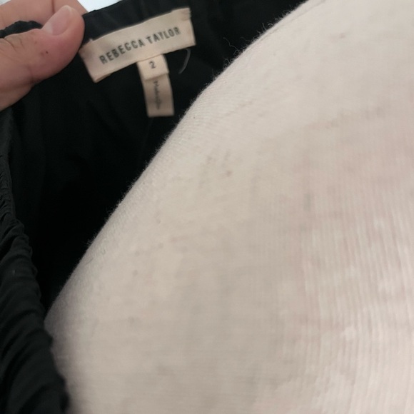 Rebecca Taylor Black Taffeta Ruffle Top - Picture 4 of 5